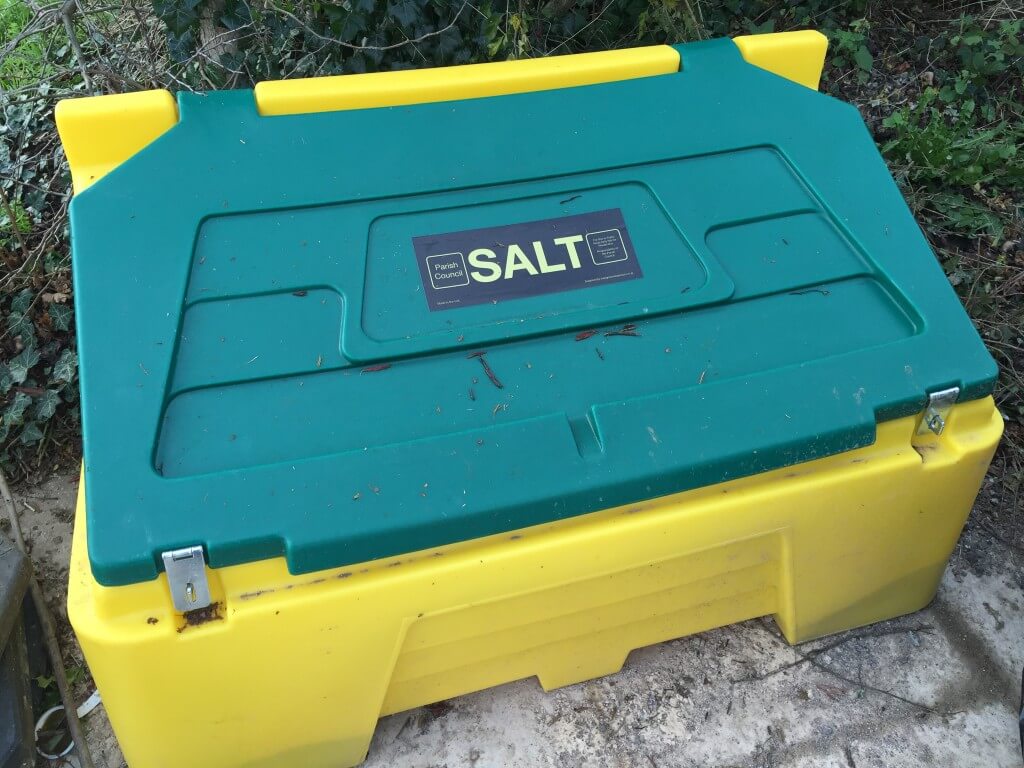 New High Capacity Salt Bin Installed Sutton Benger Parish Council
