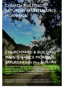 Church Saturday Maint Mornings poster