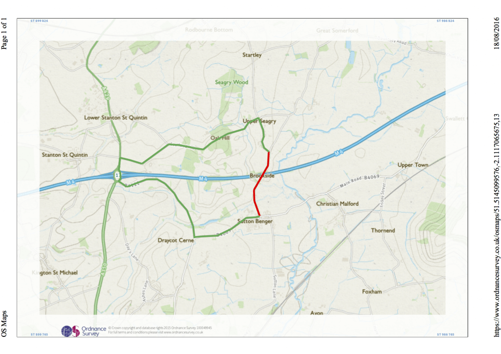 Seagry Road Closure Route